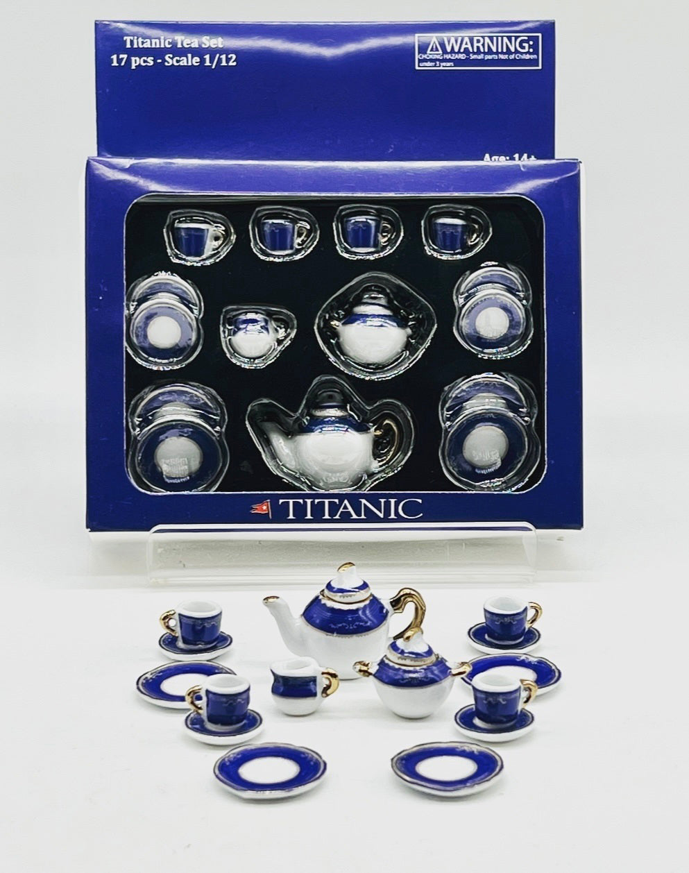 VIP Special Service Miniature Doll Sized Titanic Tea Set 15 Pieces