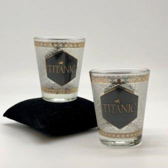 Titanic Black and Gold Shot Glass