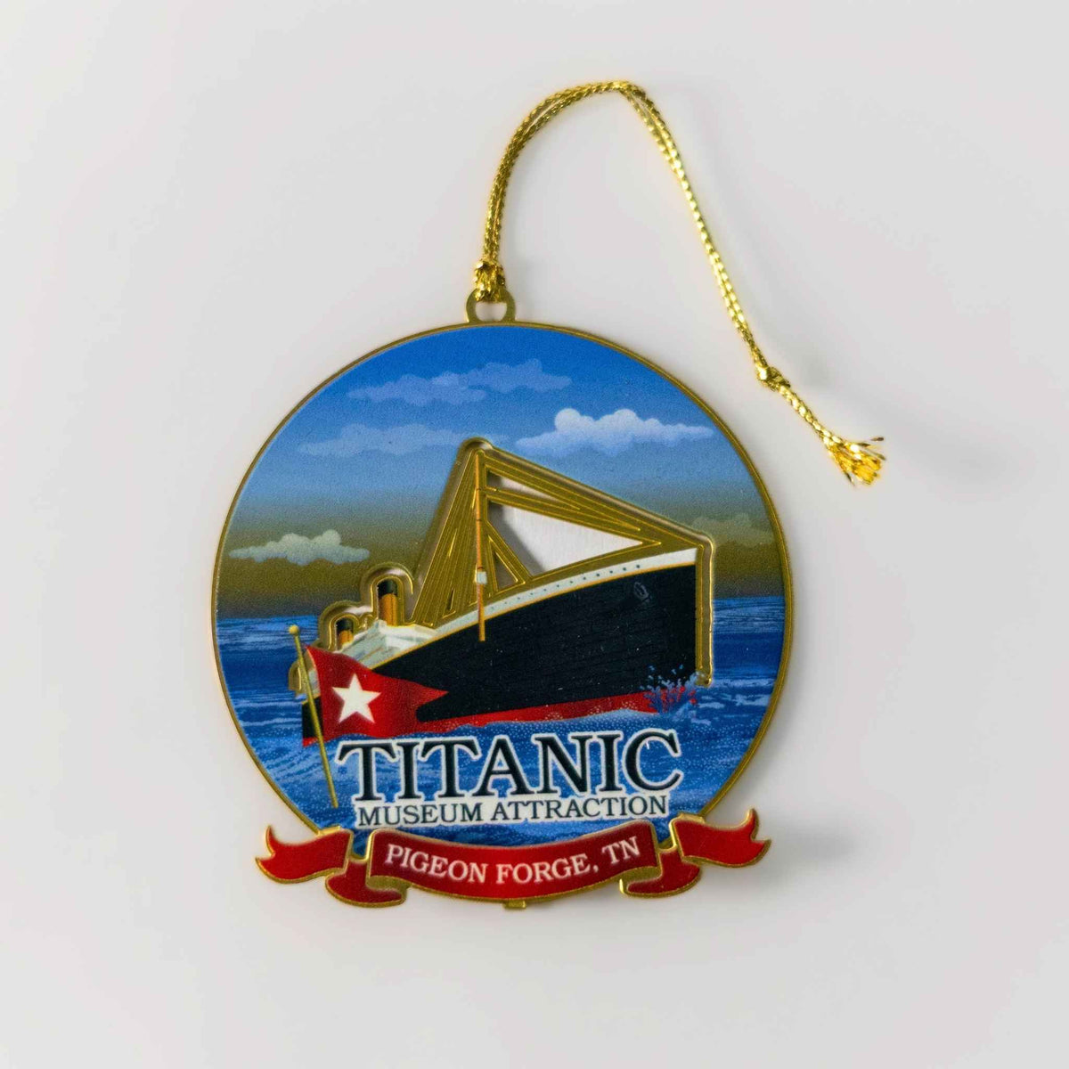Brass Titanic Ornament- Pigeon Forge
