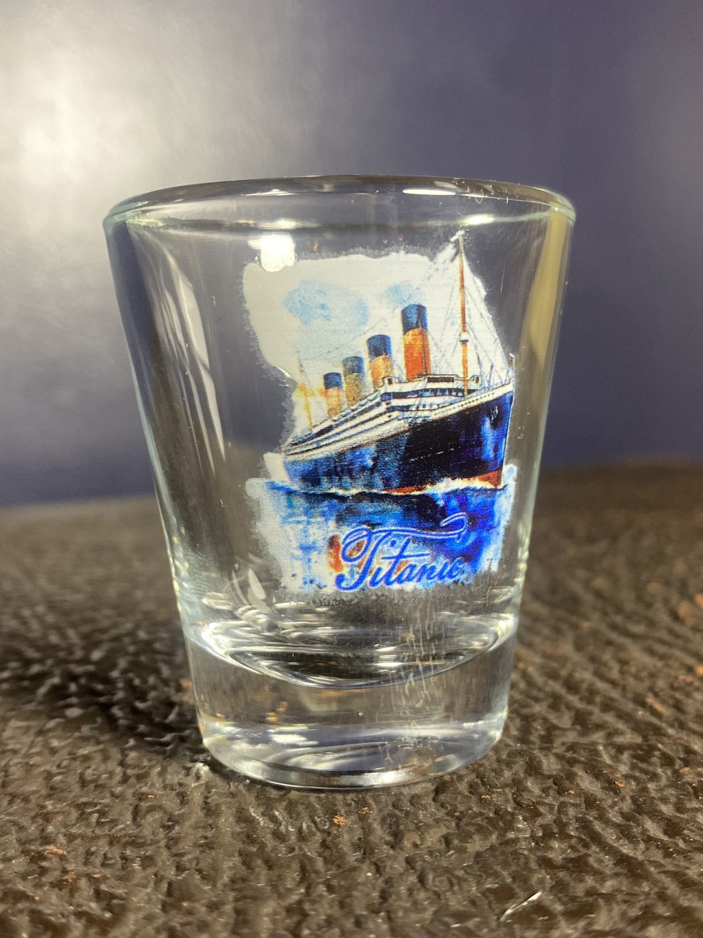 Titanic Watercolor Shot Glass