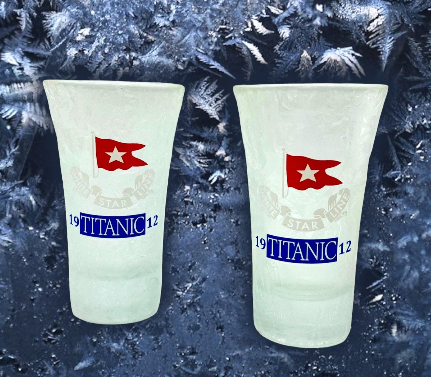 Titanic Icy Crackle Frost Tall Shot Glass