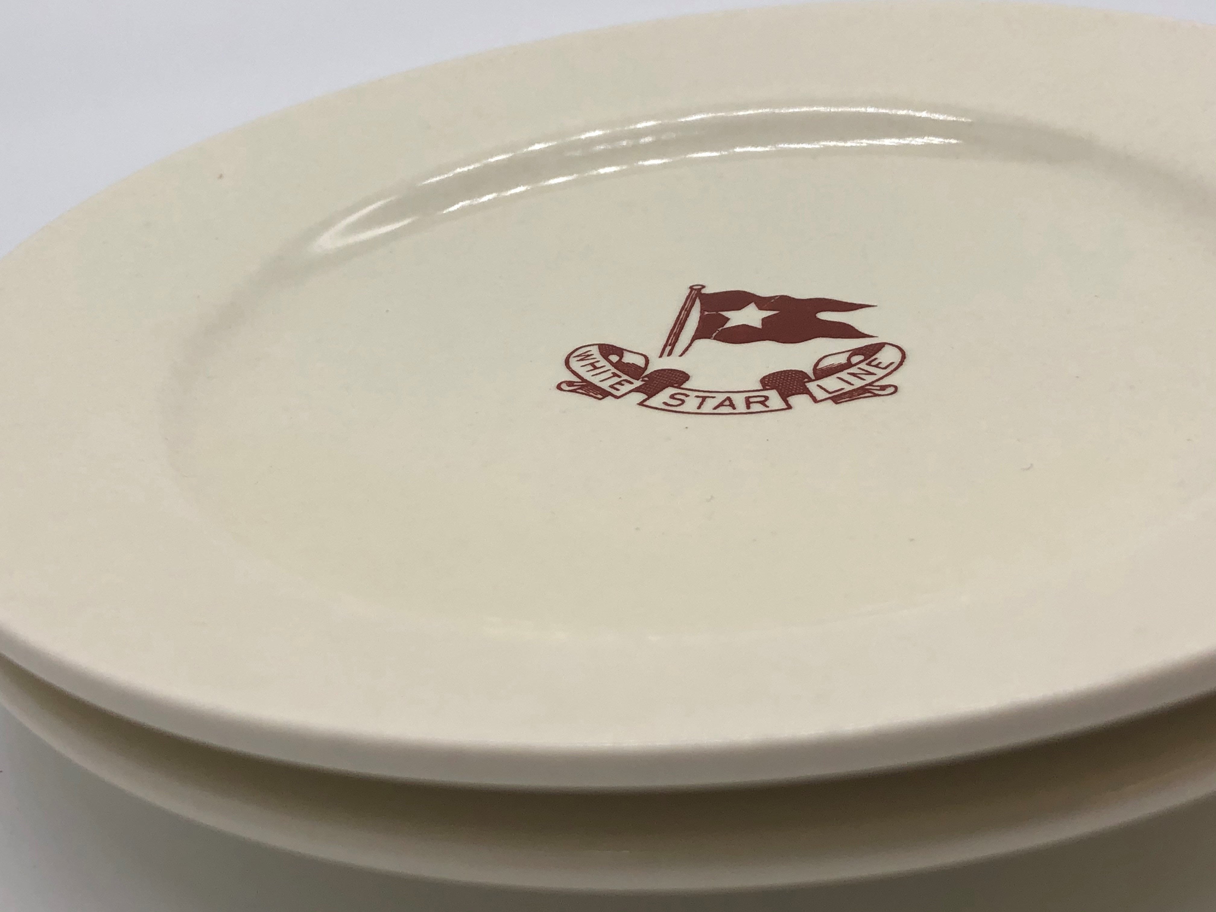 ST03 希少 タイタニックコレクション ディナープレート 約21cm3枚セット Third Class and Crew White Star Line Dinner Plate – Shop The Ship
