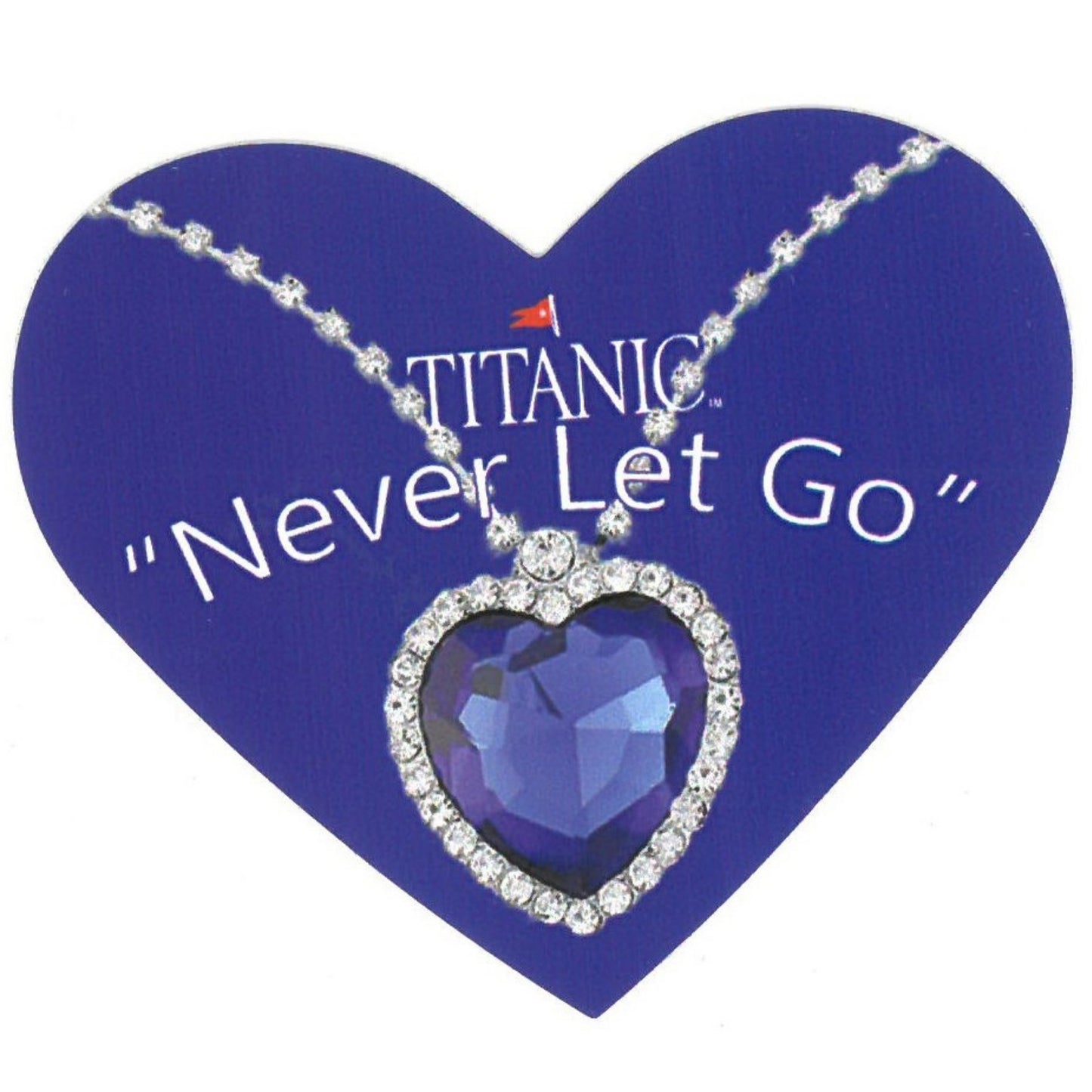 Vinyl Sticker Never Let Go Blue Heart