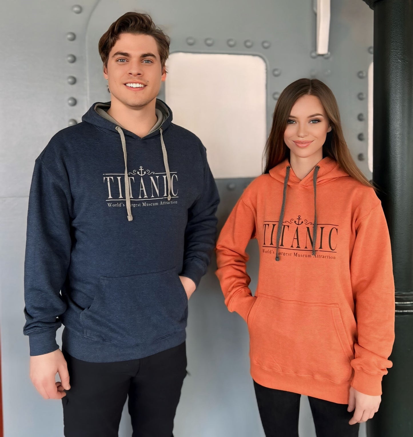 Titanic Museum Attraction Elegant Logo Fleece Hoodie