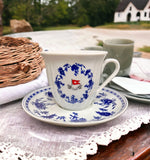 SECOND CLASS BLUE DELFT PATTERN CUP AND SAUCER