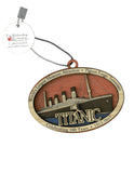 HANDCRAFTED TITANIC WOODEN ORNAMENT PIGEON FORGE, TN