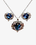 TITANIC FILIGREE HEART NECKLACE AND EARRING SET