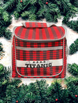 TITANIC INSULATED RED PLAID COOLER BAG