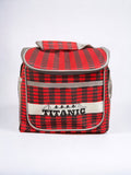 TITANIC INSULATED RED PLAID COOLER BAG