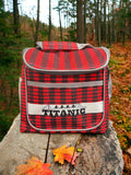 TITANIC INSULATED RED PLAID COOLER BAG