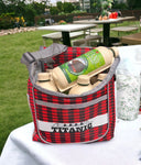 TITANIC INSULATED RED PLAID COOLER BAG