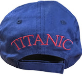 TITANIC AND HELM EMBROIDERED NAVY CAP