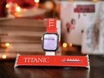 TITANIC RED STAINLESS STEEL STRETCH APPLE WATCH BAND