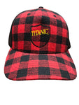TITANIC RED PLAID EMBROIDERED MESH CAP