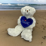 TITANIC BLUE HEART POLAR BEAR PLUSH 7 INCHES