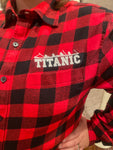 TITANIC PLAID FLANNEL LONG SLEEVE SHIRT XXL