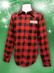 TITANIC YOUTH PLAID FLANNEL LONG SLEEVE SHIRT