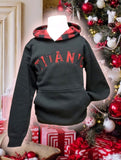 TITANIC YOUTH BLACK AND PLAID PULLOVER HOODIE