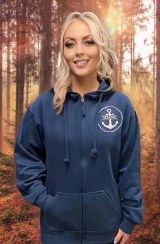 TITANIC ESSENTIAL ANCHOR EMBLEM FULL ZIP HOODIE XXL