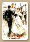 DANCING ON DECK WATERCOLOR MAGNET