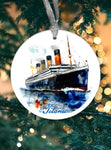 TITANIC WATERCOLOR ORNAMENT