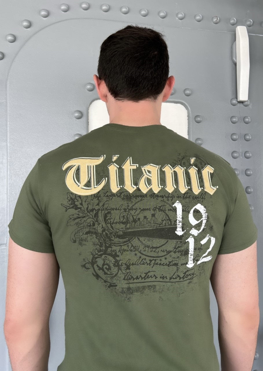 Green Calligraphy Titanic 1912 T Shirt