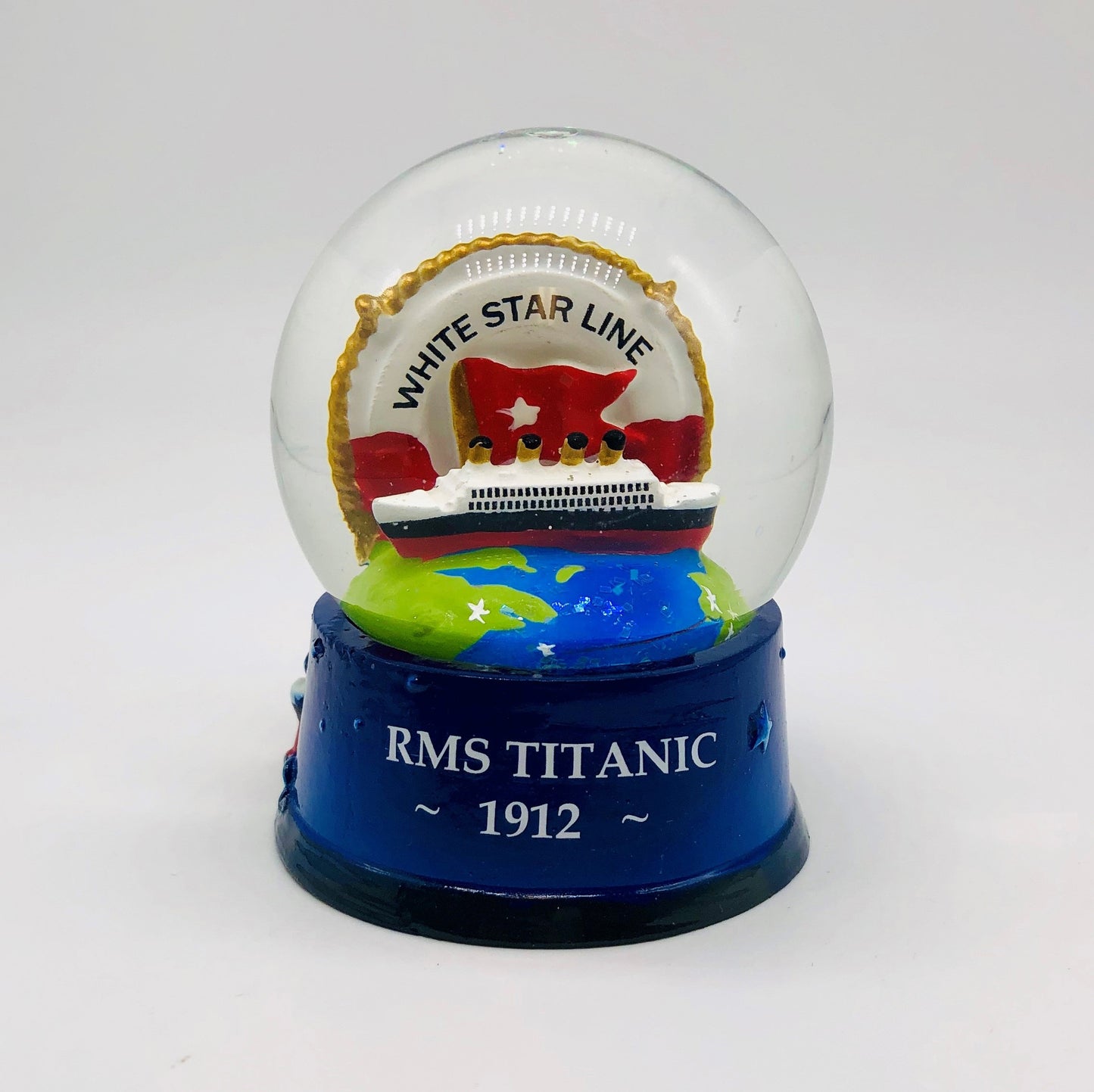 Titanic Life Ring Blue Water Globe