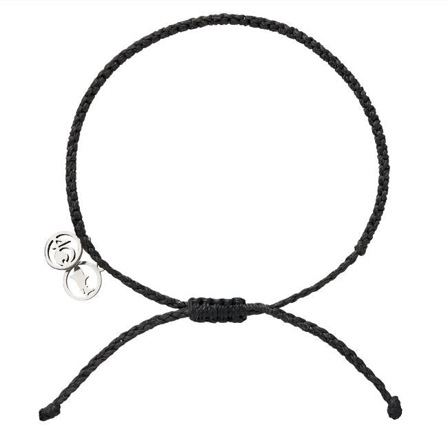 4Ocean Bracelet - Shark Braided in Classic Black