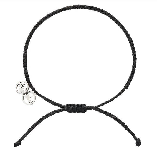 4Ocean Bracelet - Shark Braided in Classic Black