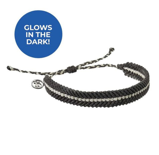 4Ocean Bracelet - Glow Stripe in Stygian Black