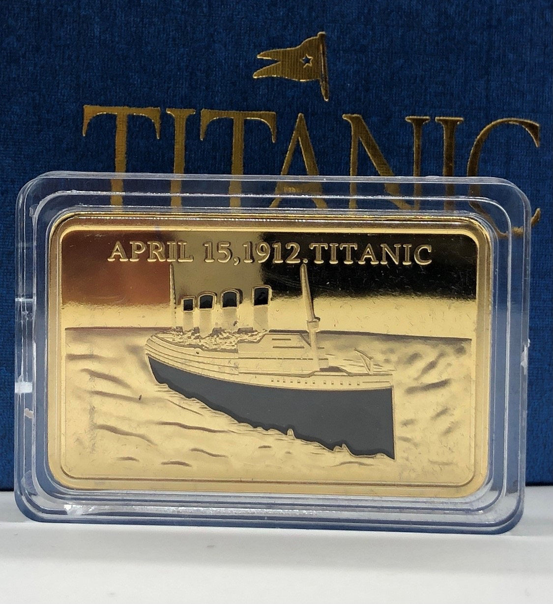Gold Coin Rextangular Titanic Two-Sided Collector Coin - Rectangular Memorial in Gold – Shop ...