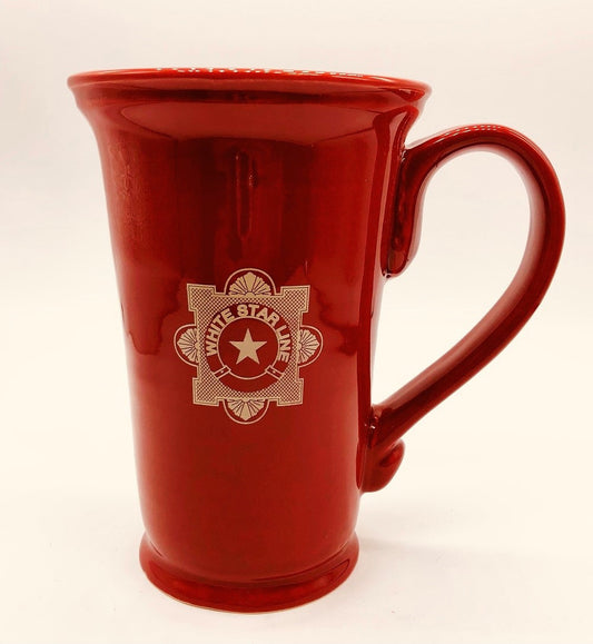 Titanic Blanket Pattern Large Red Mug 18 Ounces