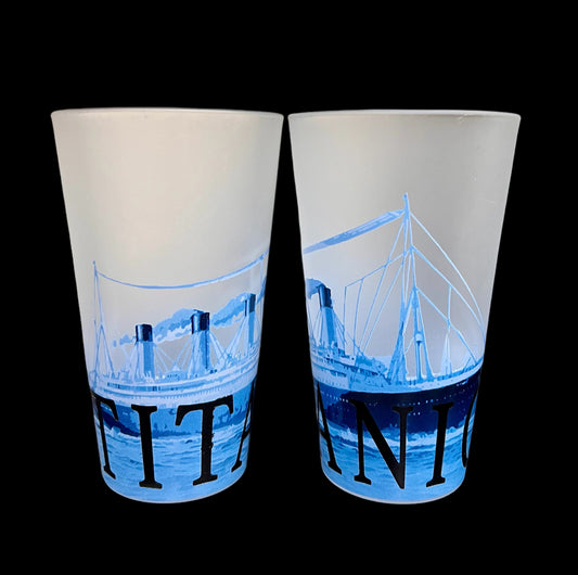 Blue Titanic Wrap Around Pint Glass