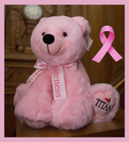 LARGE TITANIC HUGGABLE PINK BEAR CANCER AWARENESS EDITION