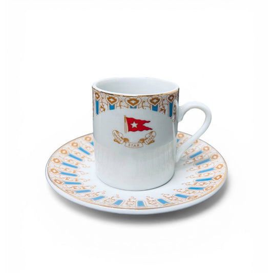 First Class Wisteria Pattern Demitasse Cup and Saucer