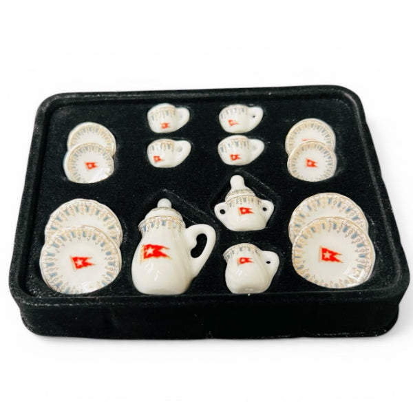 First Class Wisteria Miniature Doll Sized Titanic Tea Set 15 Pieces