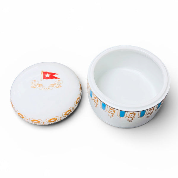 First Class Wisteria Pattern Round Trinket Box