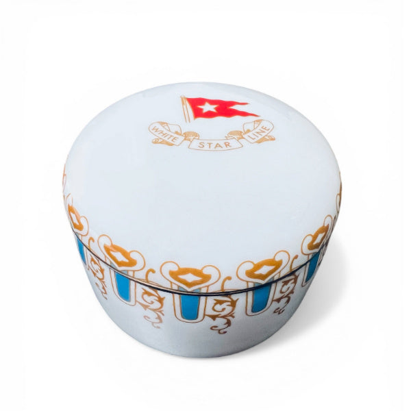 First Class Wisteria Pattern Round Trinket Box