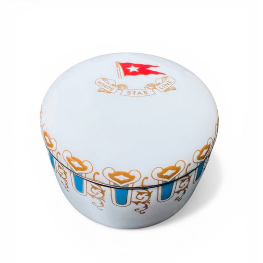 First Class Wisteria Pattern Round Trinket Box