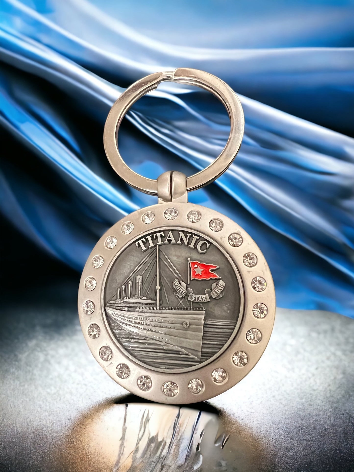 Titanic Mirror and Photo Sparkling Key Ring