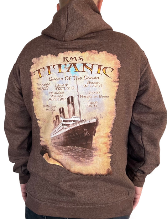 Titanic Queen of the Ocean Parchment Poster Hoodie