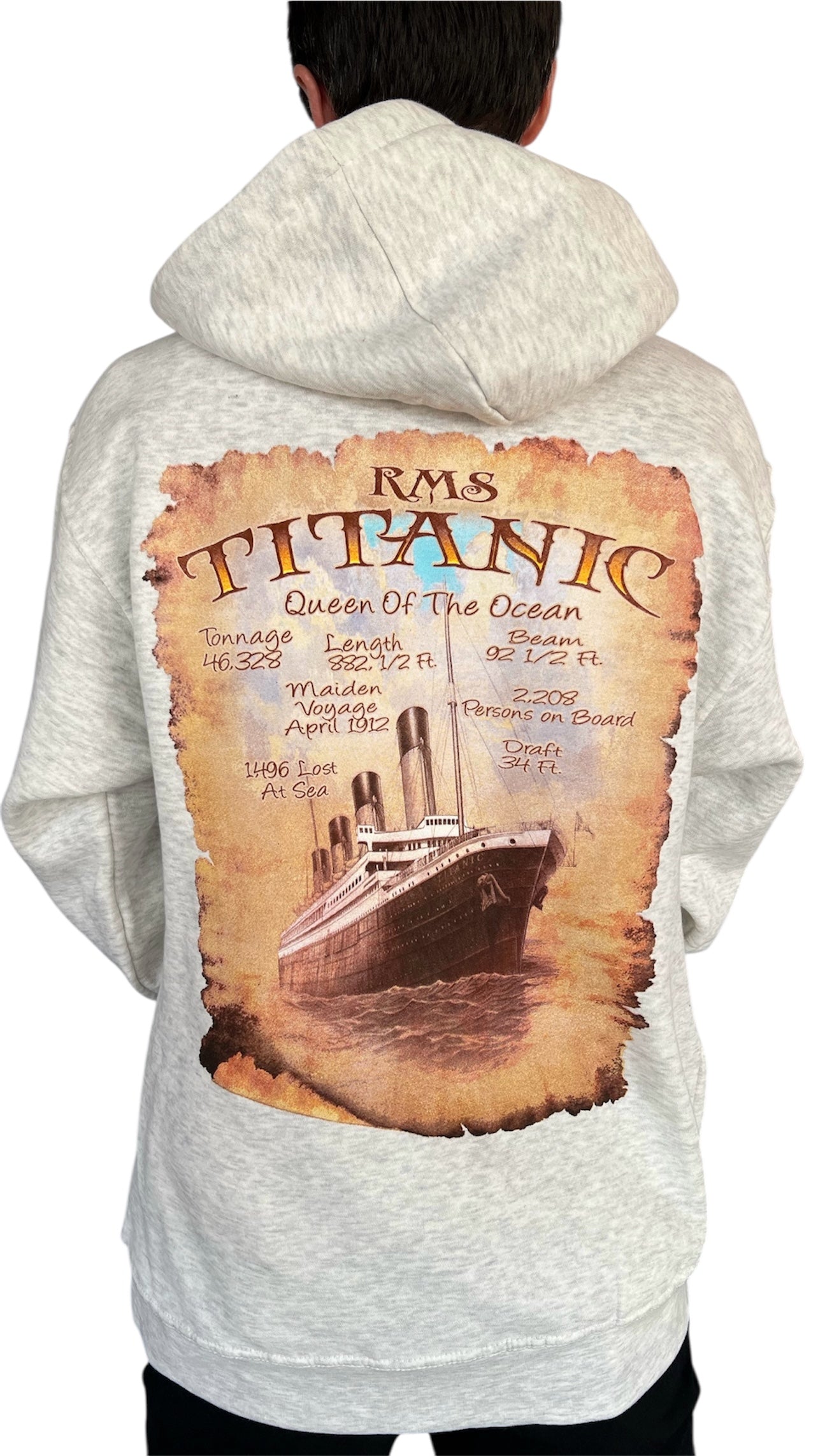 Titanic Queen of the Ocean Parchment Poster Hoodie