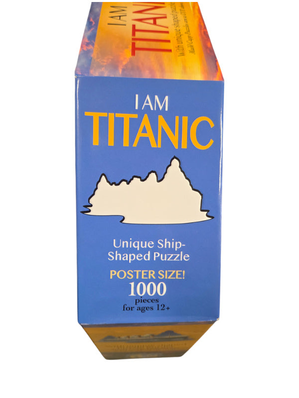 Side of box depicts unique silhouette of completed puzzle.