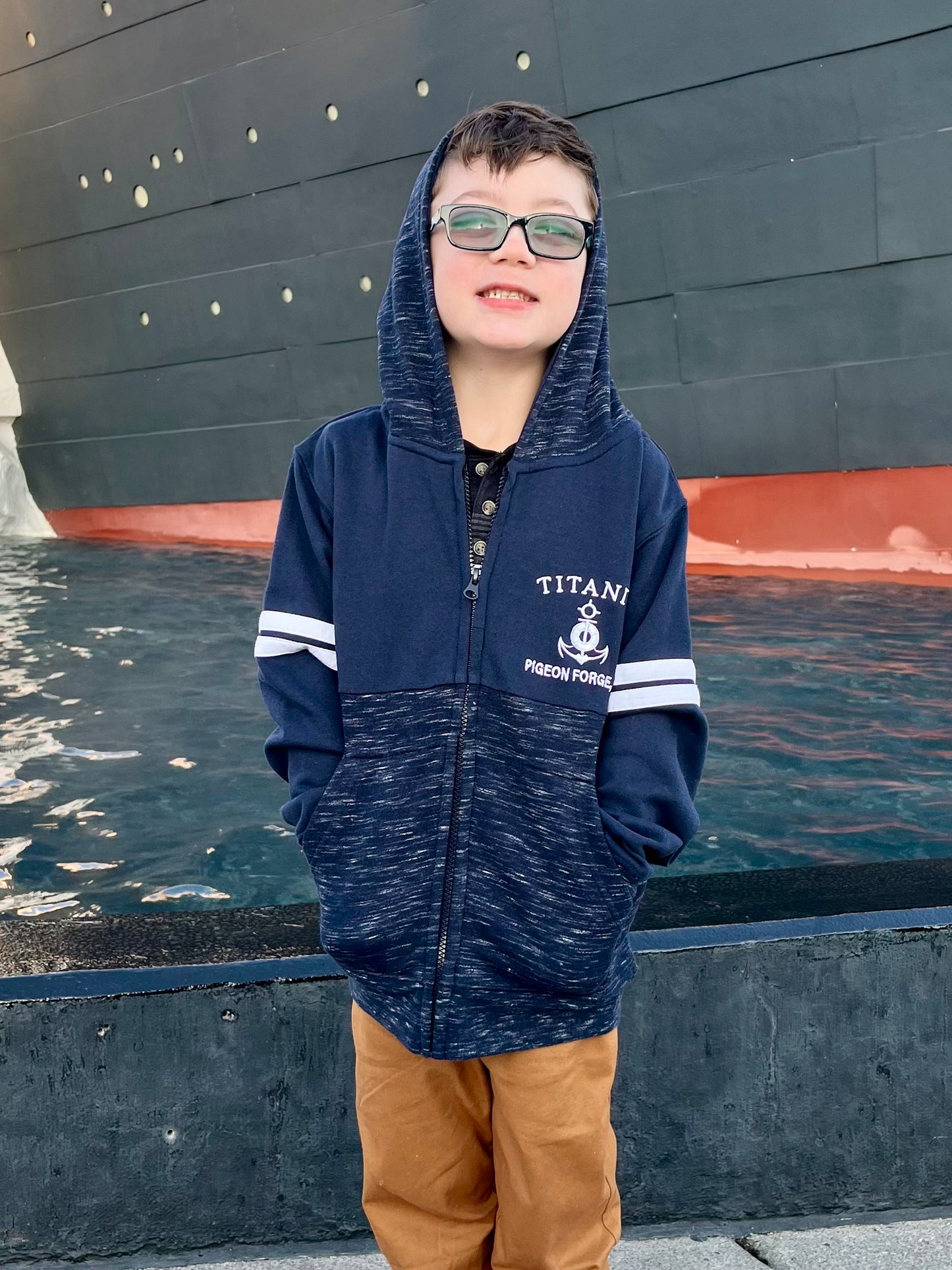 Titanic Full Zip Slub Youth Hoodie - Pigeon Forge, TN