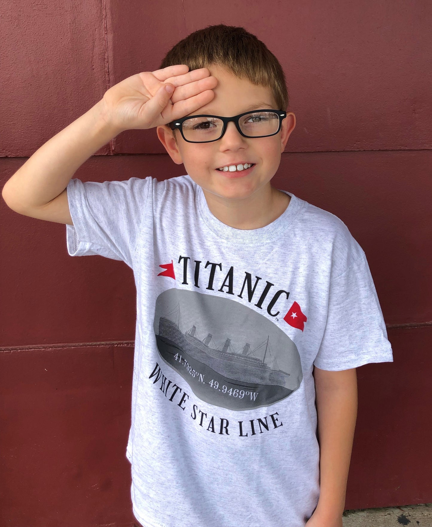 Titanic Oval Coordinates Youth T-Shirt