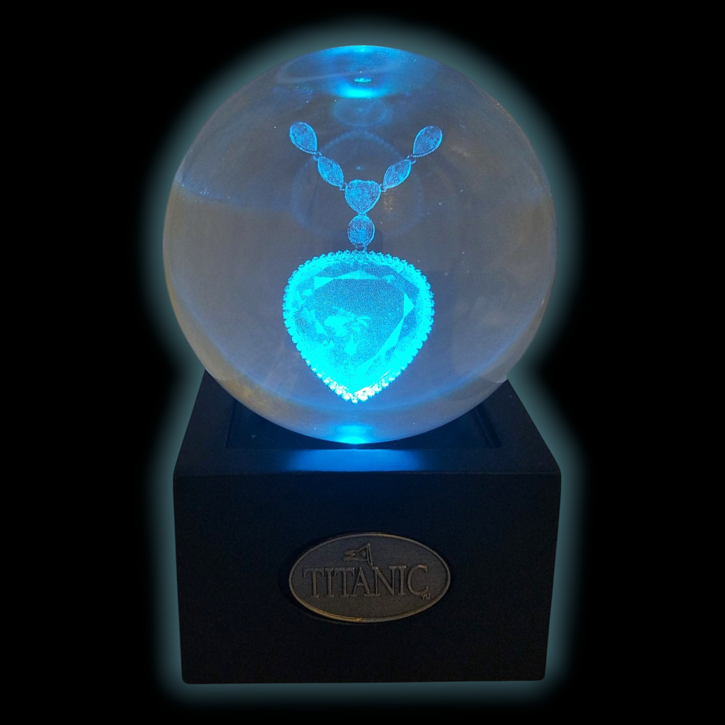LED Light-Up Crystal Ball Titanic Heart