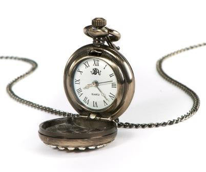 Vintage Collection Ladies Pewter Pendant Watch Necklace