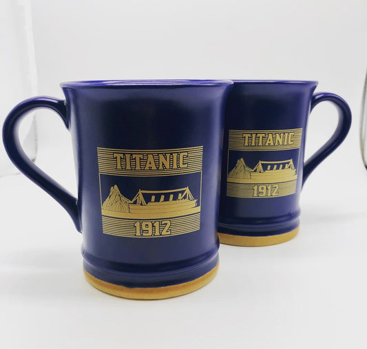 Navy and Brown Titanic Mug 15 Ounces