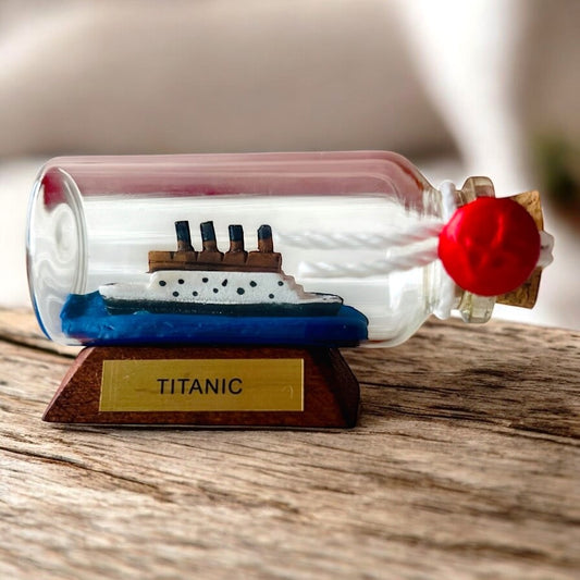 Titanic Wooden Ship in a Bottle