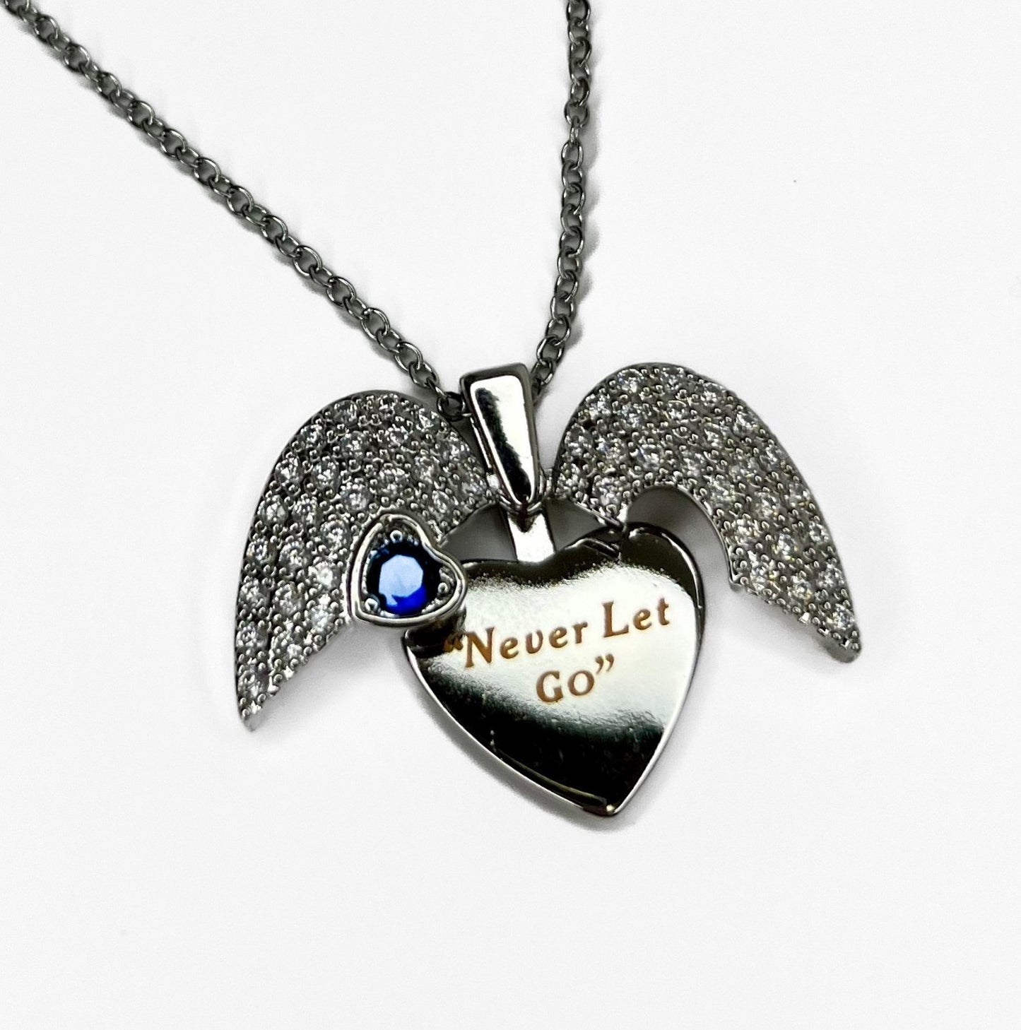 "Never Let Go" Titanic Pavé Opening Heart Necklace